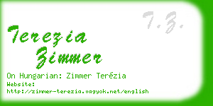 terezia zimmer business card